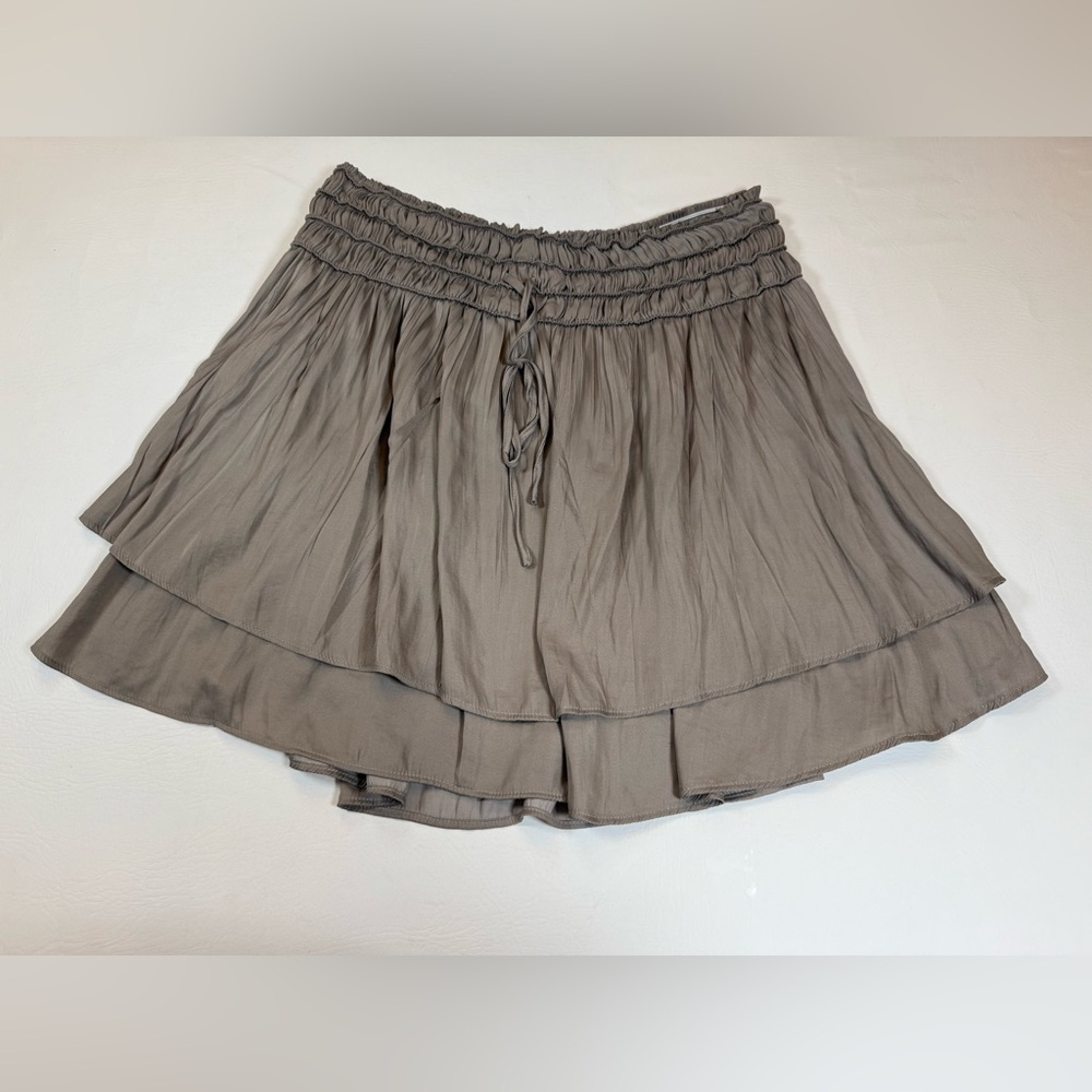 NWT Nectar Clothing skirt grey women’s large drawstring (bin Q)